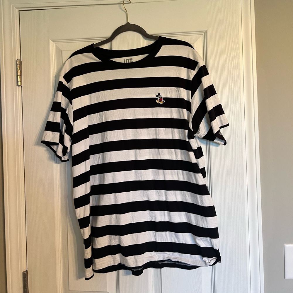 Disney Uniqlo - Mickey Mouse Stripe T-Shirt - Size XL
